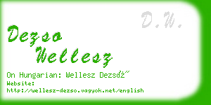 dezso wellesz business card